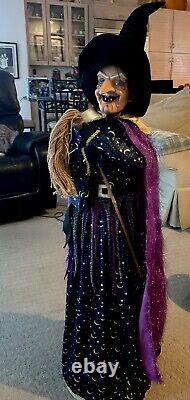 Spectacular Rare 46Standing Witch Adorned In Fabric Finery A Vintage heirloom