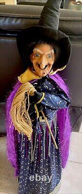 Spectacular Rare 46Standing Witch Adorned In Fabric Finery A Vintage heirloom