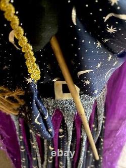 Spectacular Rare 46Standing Witch Adorned In Fabric Finery A Vintage heirloom