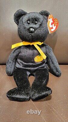 TY Halloween Bear Haunt Beanie Baby Error Tag Vintage Rare