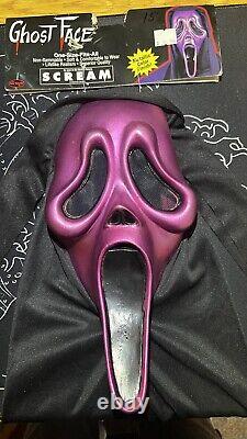 Tagged Metallic Purple MK Scream Mask Vintage Easter Unlimited Rare Fun World