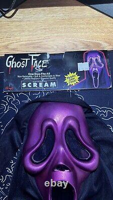 Tagged Metallic Purple MK Scream Mask Vintage Easter Unlimited Rare Fun World