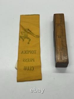 Topeka Press Club Reception Ribbon With Spooky Devil Vintage Rare! Topeka Kansas