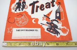 UNOPENED 15 Ct Pkg VTG 1960s 11 Halloween Trick Or Treat Paper Loot Bags RARE