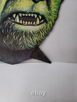 Universal Monsters Werewolf Die Cut RARE 80's 16 x 11 Halloween Double VTG