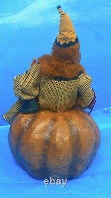 VERY RARE Vintage late 1990s Bethany Lowe Halloween witch pumpkin