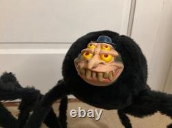 VHTF Rare Vintage Furry 15-17 Tall Spider Halloween Decoration Spooky, Wire Leg