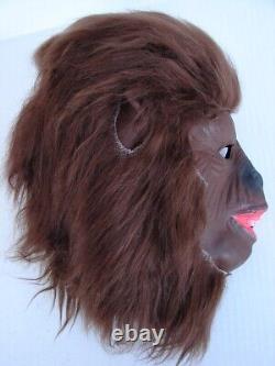 VINTAGE 1970s TRAVELERS GORILLA APE MONKEY HALLOWEEN FULL LATEX MASK WithHAIR RARE