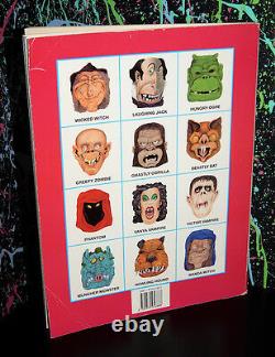 VINTAGE CREEPY MASKS BOOK halloween punch-out mask zombie witch humor RARE 1993