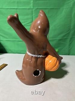 VINTAGE Ceramic Skull Light Pumpkin Mouse Halloween JOL VERY RARE