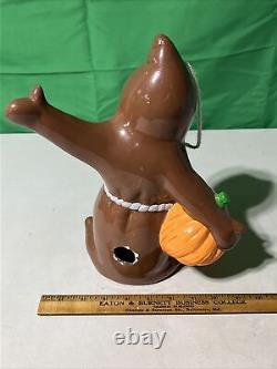 VINTAGE Ceramic Skull Light Pumpkin Mouse Halloween JOL VERY RARE