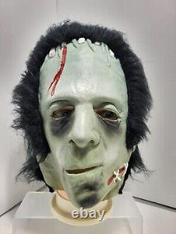 VINTAGE FRANKENSTEIN MONSTER HALLOWEEN LATEX MASK WithHAIR illfelder Toy Co. Rare