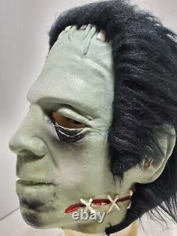 VINTAGE FRANKENSTEIN MONSTER HALLOWEEN LATEX MASK WithHAIR illfelder Toy Co. Rare