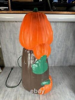 VINTAGE HALLOWEEN PUMPKIN MAN BLOW MOLD PUMPKIN STUMP TPI CANADA 33 Rare 1996