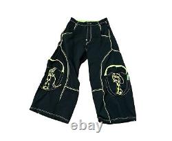 VTG Altered Mind Goth Rave Skater Emo Pants Sz 35 Y2K Baggy Utility RARE KIKWEAR