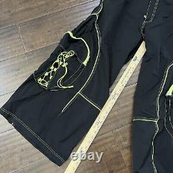 VTG Altered Mind Goth Rave Skater Emo Pants Sz 35 Y2K Baggy Utility RARE KIKWEAR