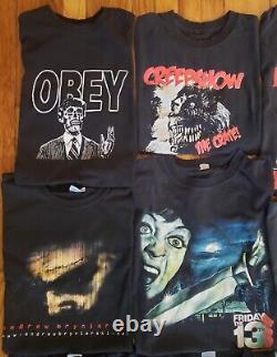 VTG HORROR MOVIE SHIRT LOT OF (16) Evil Dead, Friday The 13th, CreepShow RARE