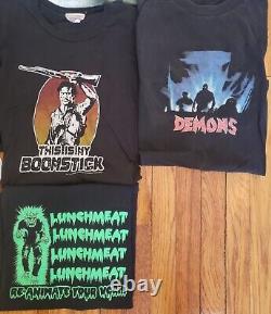 VTG HORROR MOVIE SHIRT LOT OF (16) Evil Dead, Friday The 13th, CreepShow RARE