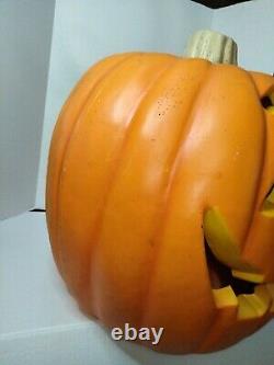 VTG HUGE RARE! 20 Wide Pumpkin Halloween Blow Mold Hard Plastic