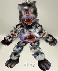 VTG Halloween Jointed Black Cat Head Body Parts Cut Out Wall Hanger VERY RARE