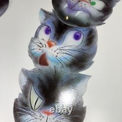 VTG Halloween Jointed Black Cat Head Body Parts Cut Out Wall Hanger VERY RARE