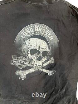 VTG Harley Davidson Double Sided Long Branch NJ Long Sleeve Rare Halloween Shirt