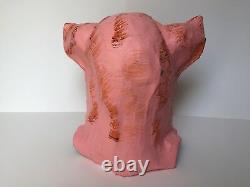 VTG Paper Mache Head Mask Pig 3 Three Little Pigs 1 More Available Antique RARE