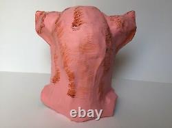 VTG Paper Mache Head Mask Pig 3 Three Little Pigs 1 More Available Antique RARE