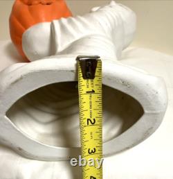 VTG RARE HALLOWEEN Ceramic Mold Ghost Holding a Pumpkin No Light! NOSTALGIA
