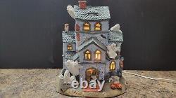 VTG RARE Old World Christmas OWC 1987 Halloween Haunted House WORKS Lights Ghost