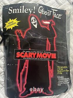 VTG RARE Smiley Ghost Face Scary Movie Fun World Costume Mask Easter Unlimited