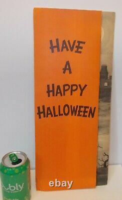 VTG RARE TALL 17.5 HALLOWEEN CARD Unused HALLMARK fancy Free POP UP MONSTER