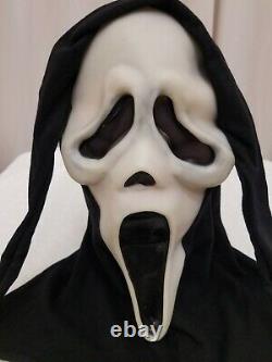 VTG SCREAM GhostFace Latex Mask Fun World Div Rare Glow Faces Cotton Shroud MINT