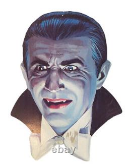 VTG Universal Monsters Dracula Portrait Die Cut RARE 80's 16 x 12 Halloween