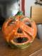 Very Rare Antique Paper Mache Halloween Jack-o-lantern Pumpkin