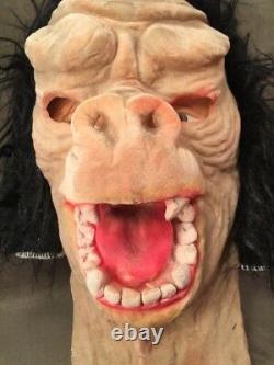 Very Rare HTF Vintage Topstone Velvet Monkey Ape Gorilla Hairy Halloween Mask