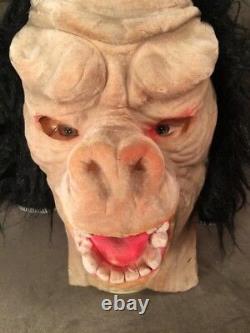 Very Rare HTF Vintage Topstone Velvet Monkey Ape Gorilla Hairy Halloween Mask