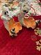 Very Rare Pair Of Vtg Fitz And Floyd Halloween Ghost/witch Spider Candle Holders