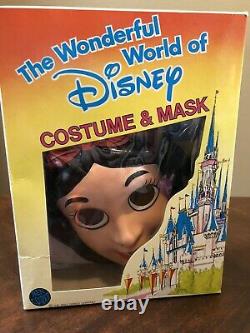 Very Rare Vintage Ben Cooper Walt Disney Snow White 1980's Costume with Mask Box