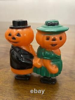 Very Rare Vintage Fun World Halloween Hard Plastic Pumpkin Jol Ramp Walker Toy