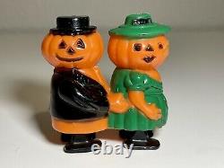 Very Rare Vintage Fun World Halloween Hard Plastic Pumpkin Jol Ramp Walker Toy