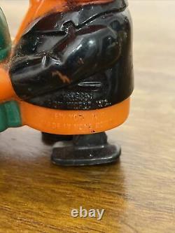 Very Rare Vintage Fun World Halloween Hard Plastic Pumpkin Jol Ramp Walker Toy