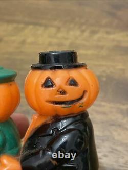 Very Rare Vintage Fun World Halloween Hard Plastic Pumpkin Jol Ramp Walker Toy