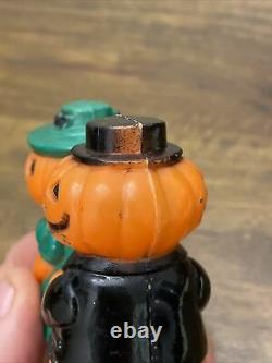 Very Rare Vintage Fun World Halloween Hard Plastic Pumpkin Jol Ramp Walker Toy