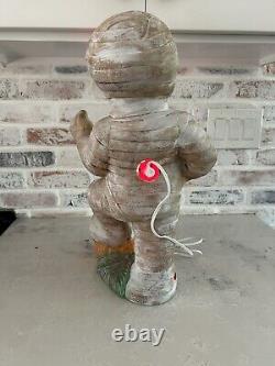 Very Rare! Vintage Holland Mold Ceramic Halloween Light Up Mummy Jack-O-Lantern