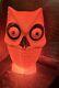 Vintage 13 Owl Halloween Blow Mold Works Rare Orange 1960s 70s No Fading
