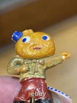 Vintage 1920s Halloween Veggie Boy Stick Pin Hat Pin Germany Composition Rare