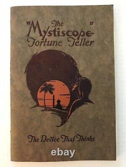 Vintage 1925 THE MYSTISCOPE FORTUNE TELLER VERY RARE Spinner Wheel Box Halloween