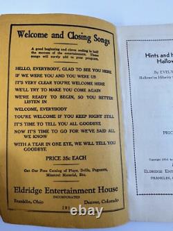 Vintage 1930 Hints And Ha'nts For Halloween Evelyn Hoxie book Rare