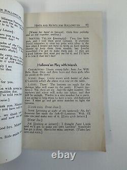 Vintage 1930 Hints And Ha'nts For Halloween Evelyn Hoxie book Rare